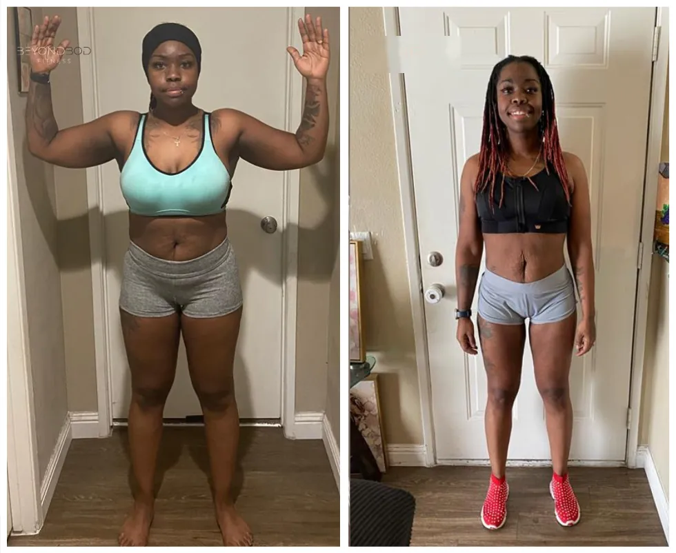 Elizabeth Davis, before and after coaching with Ari